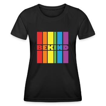 LBGT Drapeau Gay Pride Humain - T-shirt sport Femme - noir - Devant - AI Model Female 172 light (172cm)