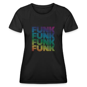Funk Vintage - Frauen Funktions-T-Shirt - Schwarz - Vorne - AI Model Female 172 light (172cm)