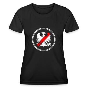L’aigle polonais - T-shirt sport Femme - noir - Devant - AI Model Female 172 light (172cm)