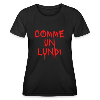 COMME UN LUNDI SANGLANT - T-shirt sport Femme - noir - Devant - AI Model Female 172 light (172cm)