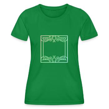 Colorful ornaments in the frame line stroke - Women's Functional T-Shirt - kelly green - Front - AI Model Female 172 dark (172cm)