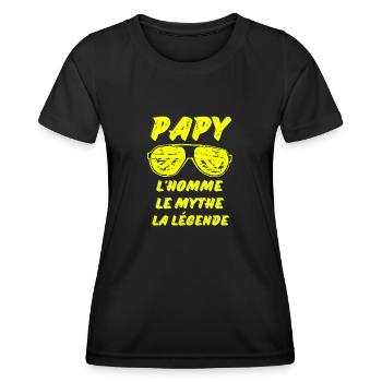 PAPY Lunette de soleil L'homme Le mythe La légende - T-shirt sport Femme - noir - Devant - AI Model Female 172 light (172cm)