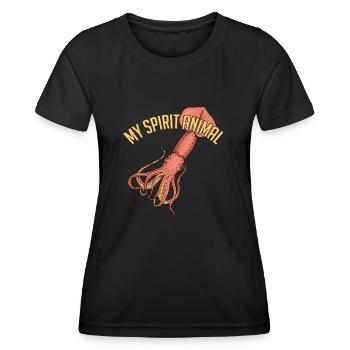 Calmar géant de Kalmar - T-shirt sport Femme - noir - Devant - AI Model Female 172 light (172cm)