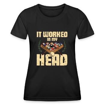 Professional Pool Player - Cue Sport It Worked In - Frauen Funktions-T-Shirt - Schwarz - Vorne - AI Model Female 172 light (172cm)