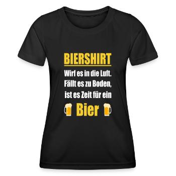 Trinkspruch Bier Beer - Frauen Funktions-T-Shirt - Schwarz - Vorne - AI Model Female 172 light (172cm)