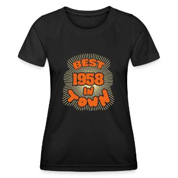 Year 1958 - Women's Functional T-Shirt - black - Front - AI Model Female 172 light (172cm)