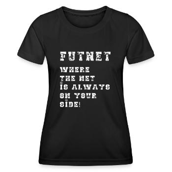Futnet: Où le filet est toujours de votre côté! - T-shirt sport Femme - noir - Devant - AI Model Female 172 light (172cm)