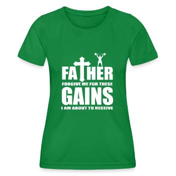 Gains citation gymnase - T-shirt sport Femme - vert - Devant - AI Model Female 172 dark (172cm)