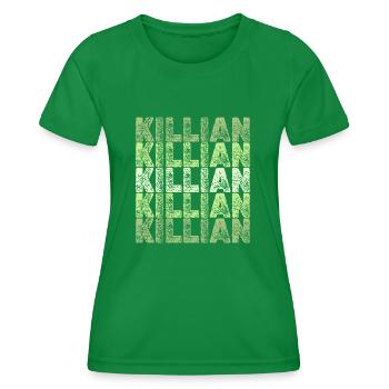 Nom de naissance de Killian Killian Prénom - T-shirt sport Femme - vert - Devant - AI Model Female 172 dark (172cm)