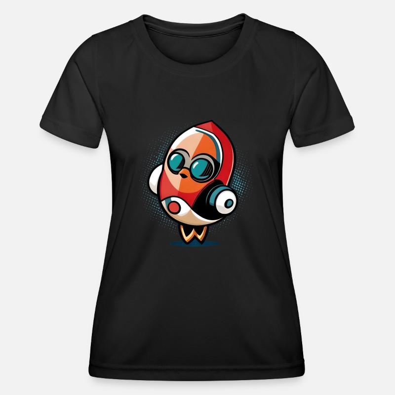 Rocket humor that dances - Women's Functional T-Shirt - black