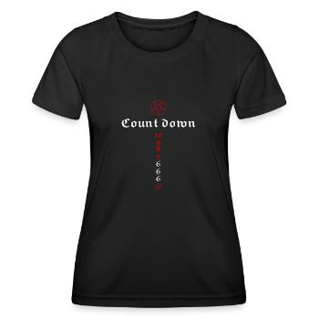 Countdown - Frauen Funktions-T-Shirt - Schwarz - Vorne - AI Model Female 172 light (172cm)