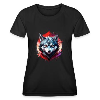 Wolf Tattoo - Women's Functional T-Shirt - black - Front - AI Model Female 172 light (172cm)