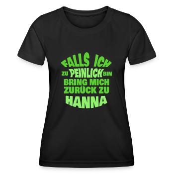 Jungesellenabschied Hanna - Frauen Funktions-T-Shirt - Schwarz - Vorne - AI Model Female 172 light (172cm)