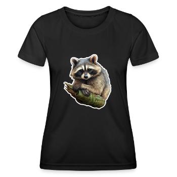 Raccoon - Women's Functional T-Shirt - black - Front - AI Model Female 172 light (172cm)