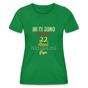 It Took Me 22 Years to Be So Cool - Women's Functional T-Shirt - kelly green - Front - AI Model Female 172 dark (172cm)
