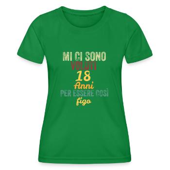 It Took Me 18 Years to Be So Cool - Women's Functional T-Shirt - kelly green - Front - AI Model Female 172 dark (172cm)