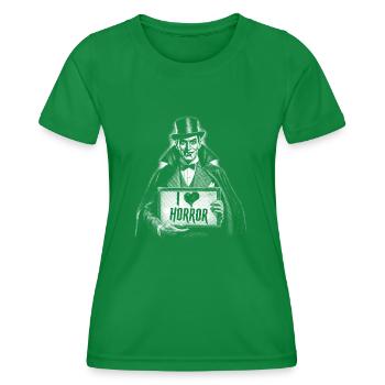 Comte Dracula J’aime Horreur Sarcastique - T-shirt sport Femme - vert - Devant - AI Model Female 172 dark (172cm)