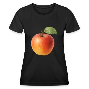 pomme - T-shirt sport Femme - noir - Devant - AI Model Female 172 light (172cm)