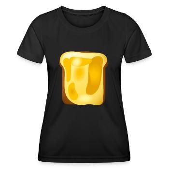 Smiley Toast - T-shirt sport Femme - noir - Devant - AI Model Female 172 light (172cm)
