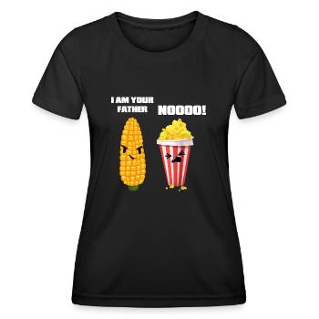 Popcorn - Frauen Funktions-T-Shirt - Schwarz - Vorne - AI Model Female 172 light (172cm)