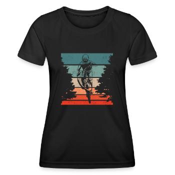Cross Country MTB Mountain Bike - Women's Functional T-Shirt - black - Front - AI Model Female 172 light (172cm)