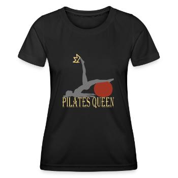 Entraînement Pilates Queen - T-shirt sport Femme - noir - Devant - AI Model Female 172 light (172cm)