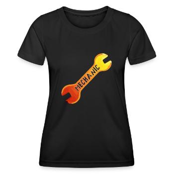 Mechaniker | Mechaniker | Beruf - Frauen Funktions-T-Shirt - Schwarz - Vorne - AI Model Female 172 light (172cm)
