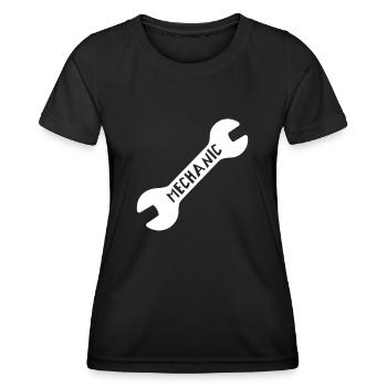 Mechanic | Mechanic | Occupation - Women's Functional T-Shirt - black - Front - AI Model Female 172 light (172cm)