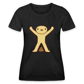 Kacka rendu l’enfant heureux - T-shirt sport Femme - noir - Devant - AI Model Female 172 light (172cm)
