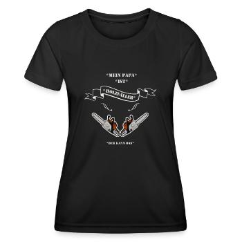 Mein Papa kann das - Frauen Funktions-T-Shirt - Schwarz - Vorne - AI Model Female 172 light (172cm)