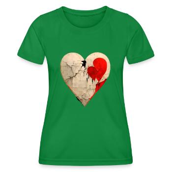 GEBROCHENES HERZ - Frauen Funktions-T-Shirt - Kelly Green - Vorne - AI Model Female 172 dark (172cm)