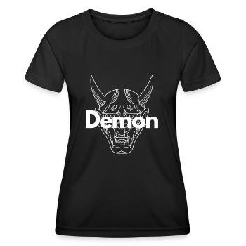 Conception démoniaque - T-shirt sport Femme - noir - Devant - AI Model Female 172 light (172cm)