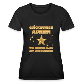 Kollege Adrien - Frauen Funktions-T-Shirt - Schwarz - Vorne - AI Model Female 172 light (172cm)
