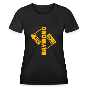 Liebespaar Liebe Couple Kuss Raymond - Frauen Funktions-T-Shirt - Schwarz - Vorne - AI Model Female 172 light (172cm)