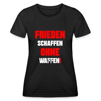 Frieden schaffen - Frauen Funktions-T-Shirt - Schwarz - Vorne - AI Model Female 172 light (172cm)