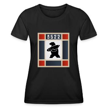Wojtek der soldatische Bär - Frauen Funktions-T-Shirt - Schwarz - Vorne - AI Model Female 172 light (172cm)