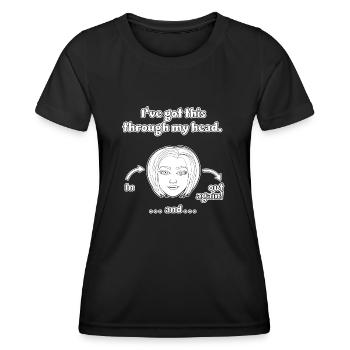 funny non-thinking design / funny sayings - Women's Functional T-Shirt - black - Front - AI Model Female 172 light (172cm)