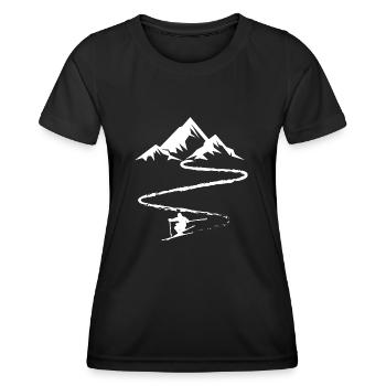Skiing Skiing Ski motif for skiers - Women's Functional T-Shirt - black - Front - AI Model Female 172 light (172cm)