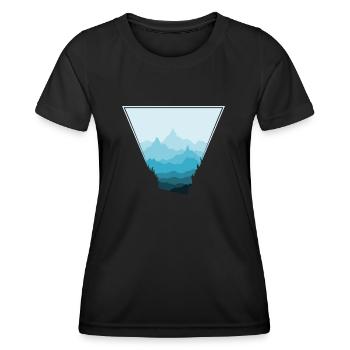 Montagnes Bleues - T-shirt sport Femme - noir - Devant - AI Model Female 172 light (172cm)