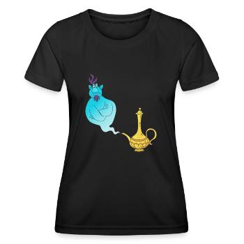Gini Magic Lamp Genie - Women's Functional T-Shirt - black - Front - AI Model Female 172 light (172cm)
