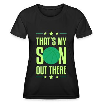 Basketball Son - T-shirt sport Femme - noir - Devant - AI Model Female 172 light (172cm)