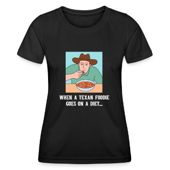 Diät in Texas Design für stolze Texaner - Frauen Funktions-T-Shirt - Schwarz - Vorne - AI Model Female 172 light (172cm)