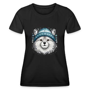 Ein Haustier in einem winterlichen Klima. - Frauen Funktions-T-Shirt - Schwarz - Vorne - AI Model Female 172 light (172cm)