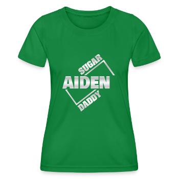 Geschenk für Aiden - Frauen Funktions-T-Shirt - Kelly Green - Vorne - AI Model Female 172 dark (172cm)