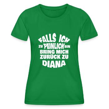 Diana as a bachelor party - Women's Functional T-Shirt - kelly green - Front - AI Model Female 172 dark (172cm)