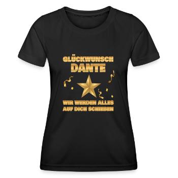 Kollegin Dante - Frauen Funktions-T-Shirt - Schwarz - Vorne - AI Model Female 172 light (172cm)