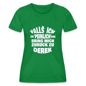 Cadeau pour Derek - T-shirt sport Femme - vert - Devant - AI Model Female 172 dark (172cm)
