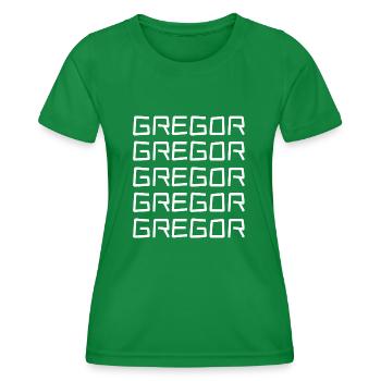 Gregor célibataire - T-shirt sport Femme - vert - Devant - AI Model Female 172 dark (172cm)