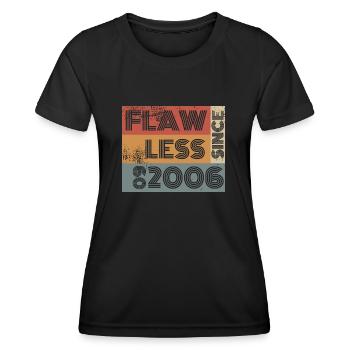 18th Birthday Flawless since 09/2006 - Women's Functional T-Shirt - black - Front - AI Model Female 172 light (172cm)