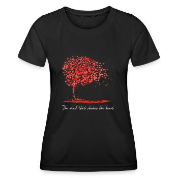 The wind that shakes the heart Women's T-Shirt - Women's Functional T-Shirt - black - Front - AI Model Female 172 light (172cm)